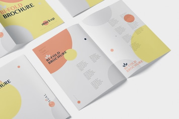 A5 Bi-Fold Brochure Mock-Up Set