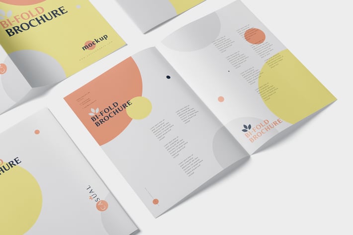 A5 Bi-Fold Brochure Mock-Up Set