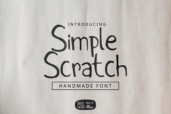 Simple Scratch Font