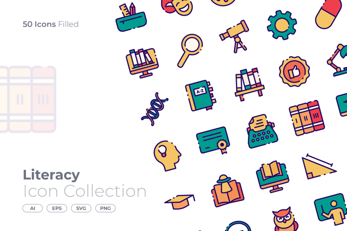 Literacy Filled Icon