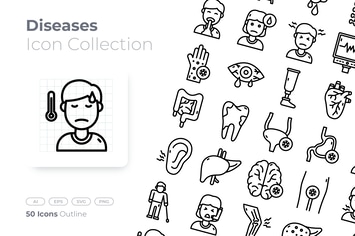 Diseases Outline Icon