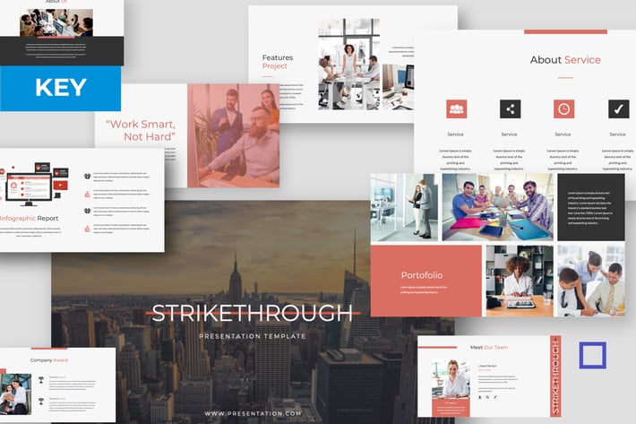 STRIKETHROUGH - Keynote Presentation Template