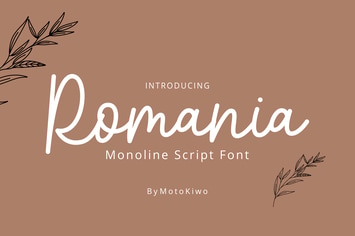 Romania - Monoline Script Font