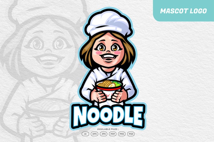 Noodle Ramen Food Logo