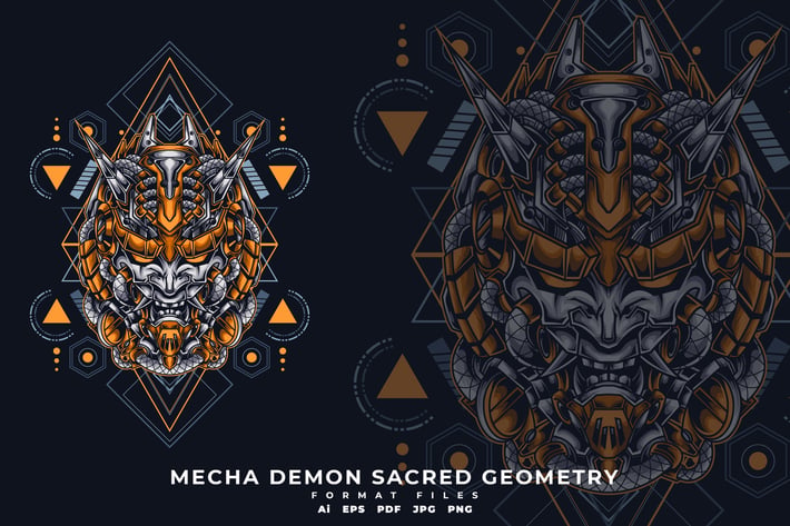 MECHA DEMON SACRED GEOMETRY