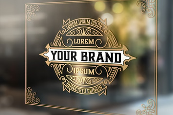 Vintage Logo with Floral Elements