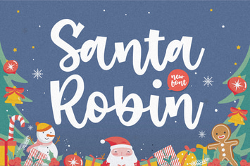 Santa Robin - Modern Handbrushed Logo Font
