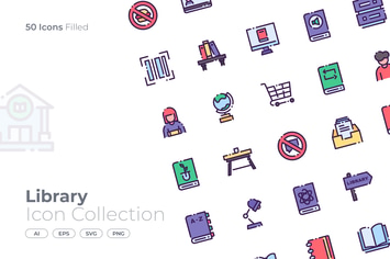 Library Filled Icon