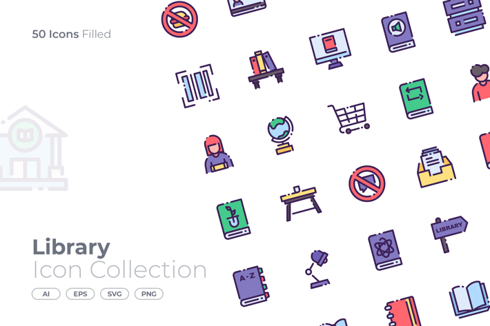 Library Filled Icon