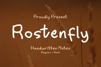 Rostenfly Handwritten Note Font