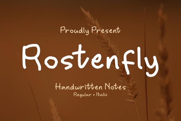 Rostenfly Handwritten Note Font