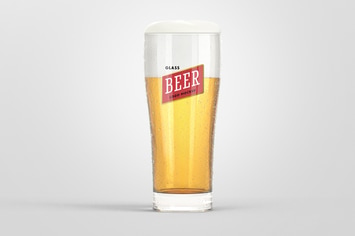 Beer Glass Logo Mockup