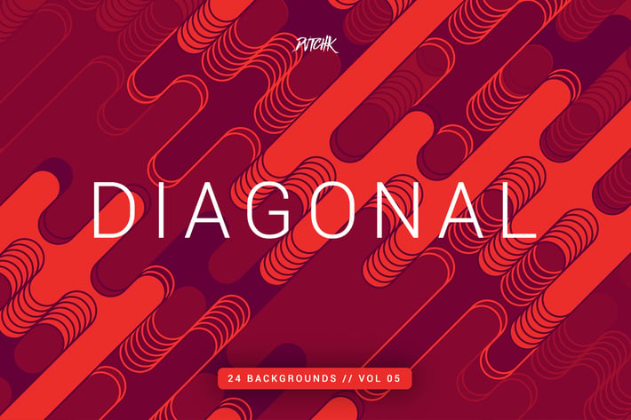 Diagonal |Rounded Lines Backgrounds | Vol. 05