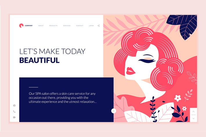 Beauty Web Page Design Template