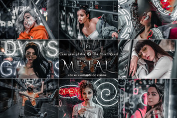 Moody Metal - Exclusive Actions Photoshop