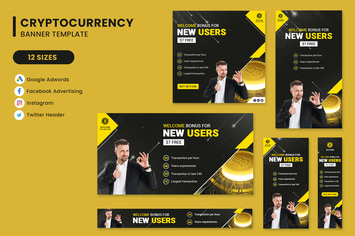 Cryptocurrency Banners Ad Set Template