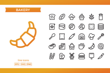 Bakery Line Icons