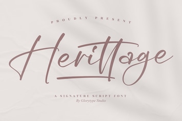 Heritage Signature Script Font