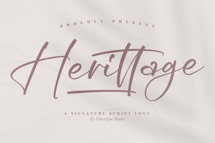 Heritage Signature Script Font