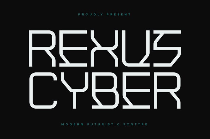 Rexus Cyber Modern Futuristic Fontype