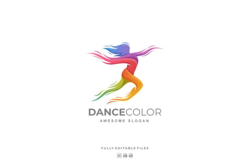 Dance Color Gradient Logo
