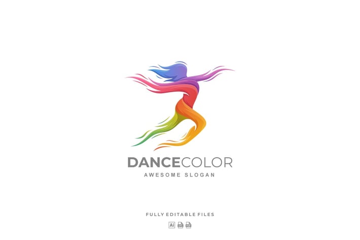 Dance Color Gradient Logo