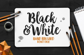 Black And White Typeface