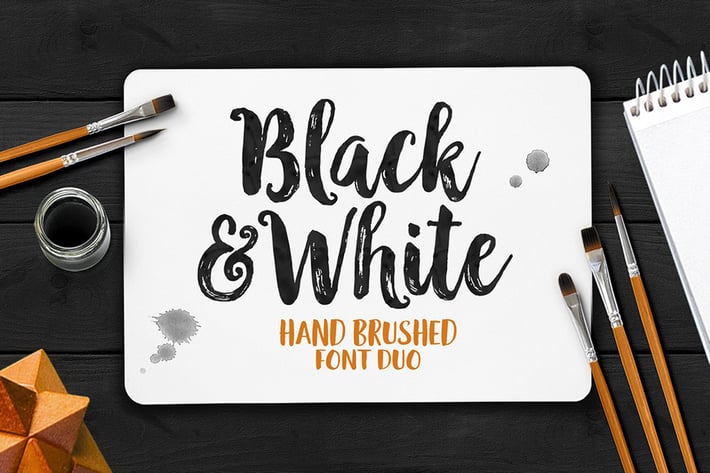 Black And White Typeface