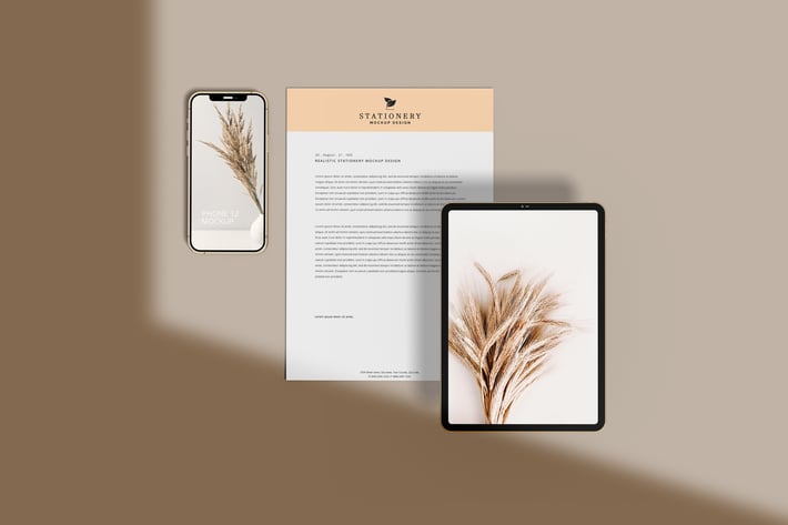 A4, Tablet and Phone Mockup