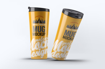 Travel Tumbler Mug Mock-Up