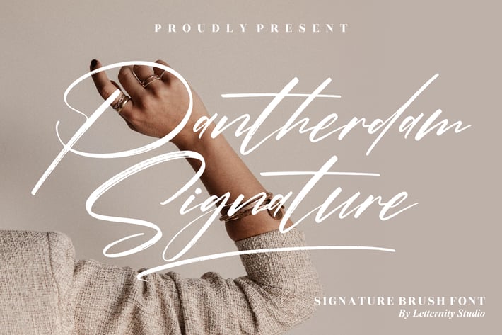 Pantherdam Signature Brush Font