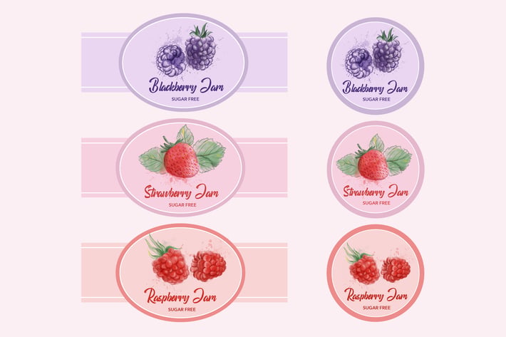 Berry Labels Badges