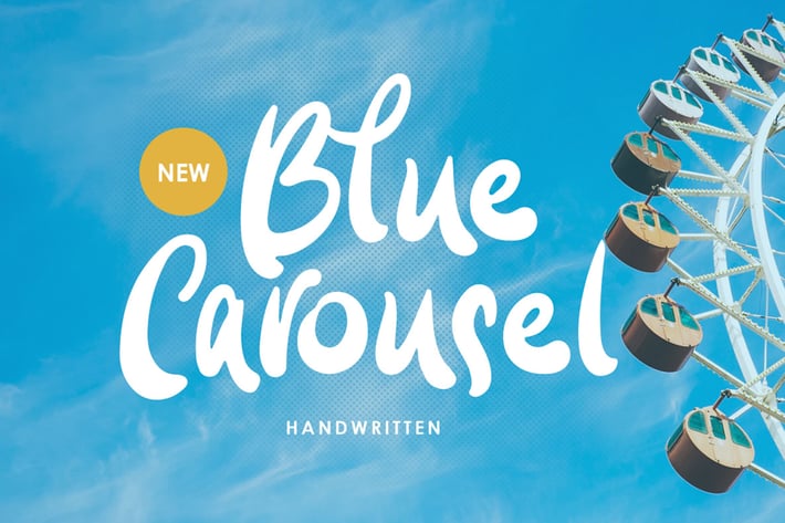 Blue Carousel - Handwritten Font