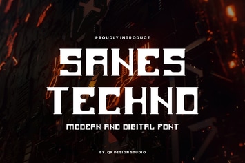 Sanes Techno - Digital Font