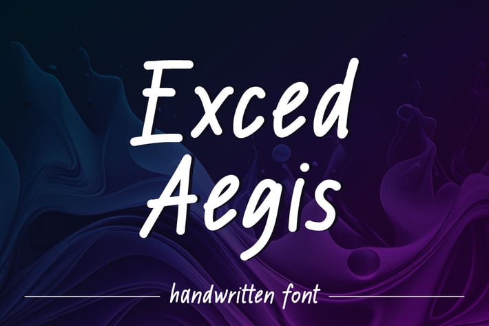 Exced Aegis - Handwritten Font