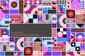 Tileable Geometric Vector Background