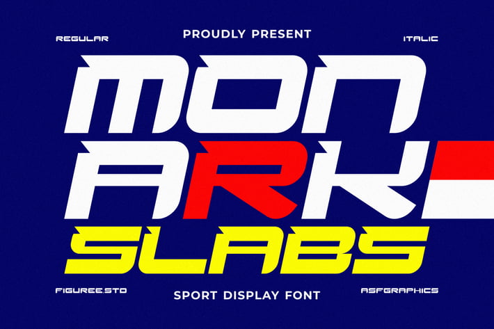 Monark Slabs - Sport Display Font