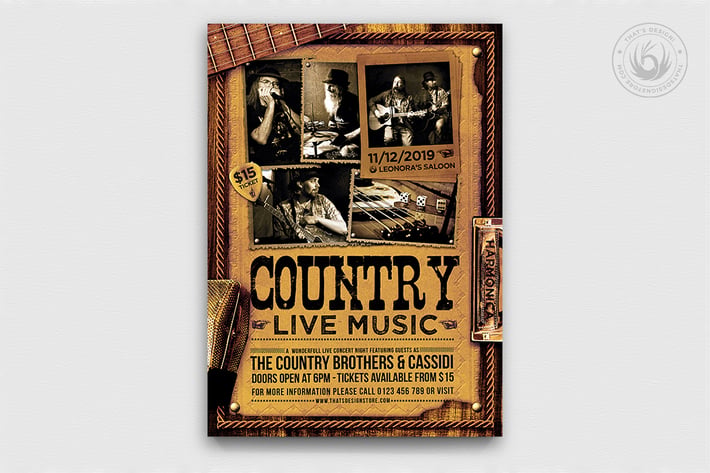 Country Live Flyer Template V3