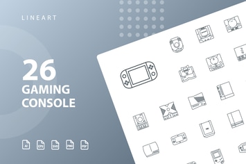 Gaming Console Lineart