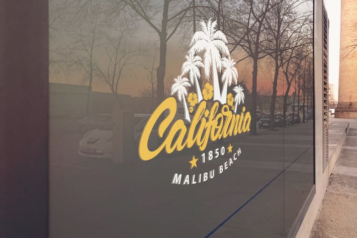 Sunset Glass Logo Mockup