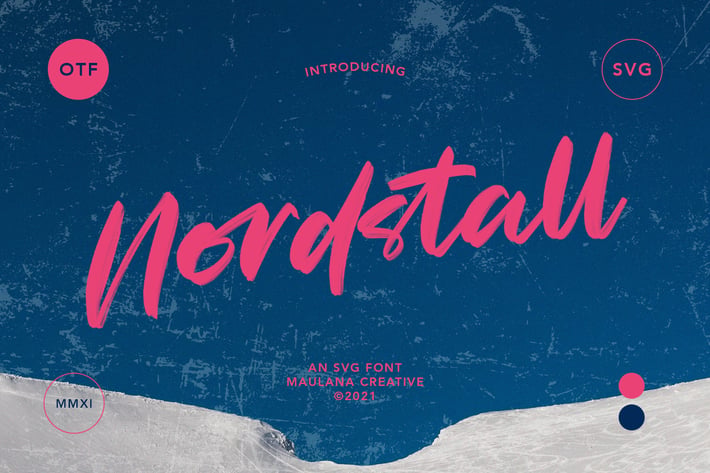 Nordstall SVG Brush Font