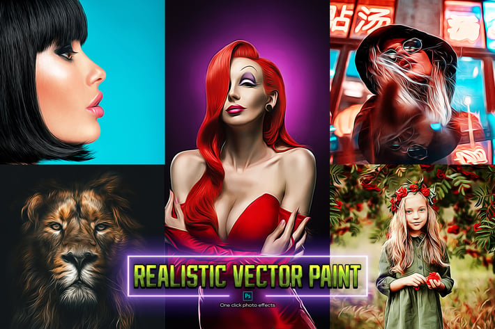 Realistic Vector Painting RVP Action