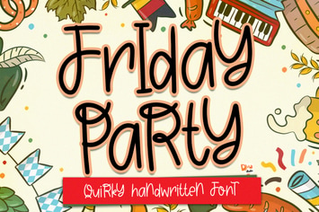 Friday Party - Quirky Handwritten