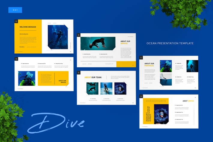 Dive - Ocean Keynote Presentation Template