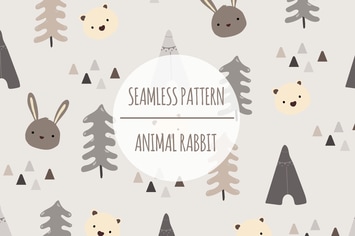 Animal Rabbit – Seamless Pattern