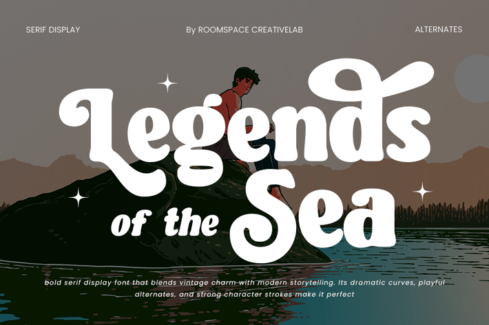 Legends of the Sea - Rounded Vintage Font