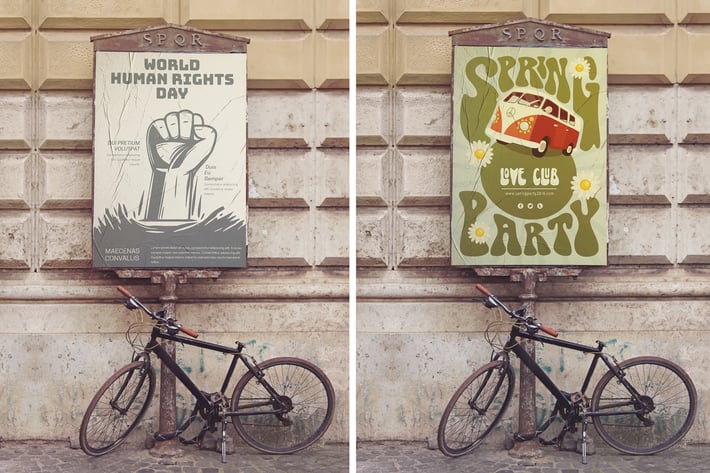 Street Poster Vertical Mockup