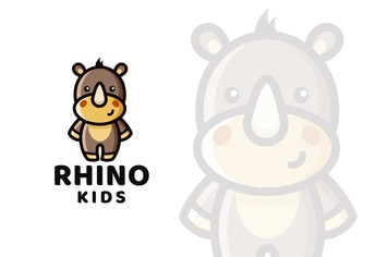 Rhino Kids Logo Template
