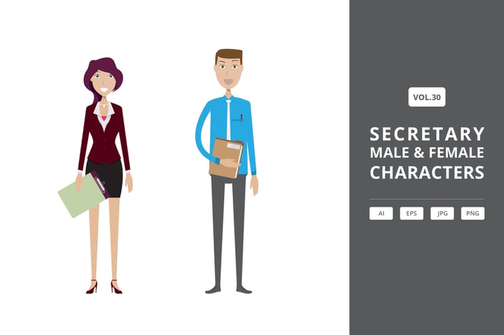Secretary - Male & Female Characters Vol.30