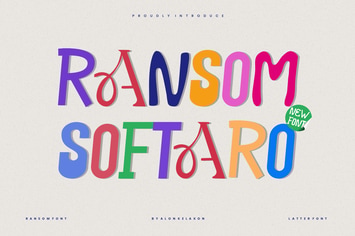 Ransom Softaro - Ransom Letter Cut Font